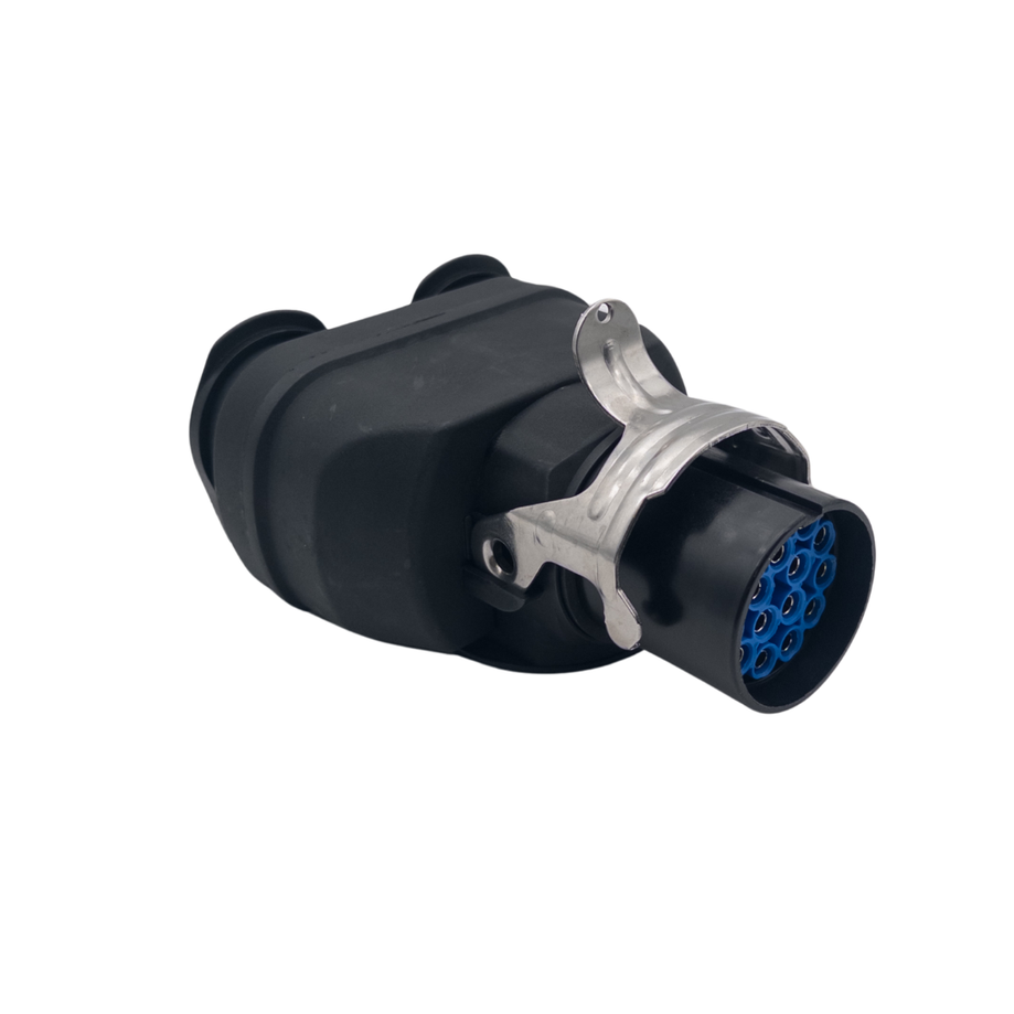 15 poliger 24V Kurzadapter auf 2 x 7 polige Stecker Steckdose für LKW