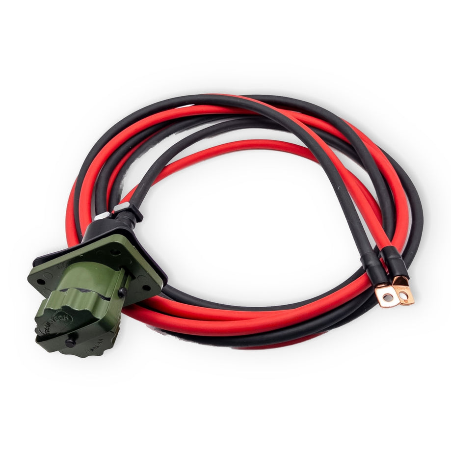 NATO socket with cable 4 m – complete view with red/black cable