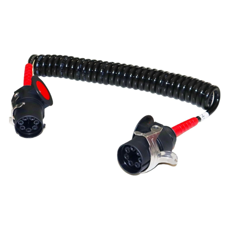 7 Polig 24V-ADR Spiral Kabel ABS/EBS Elektrowendel mit Steckern 4M
