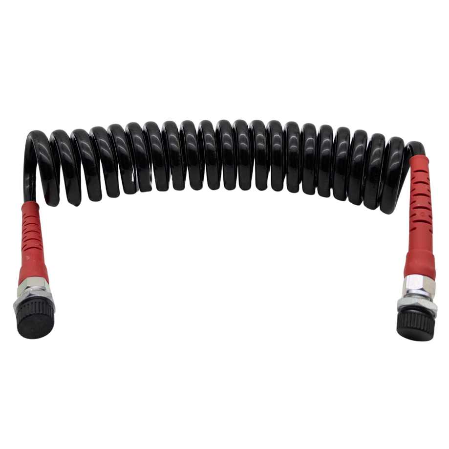 M16 Luftwendel / Wendelschlauch Rot M16x1,5 Plastikschutz 4 meter