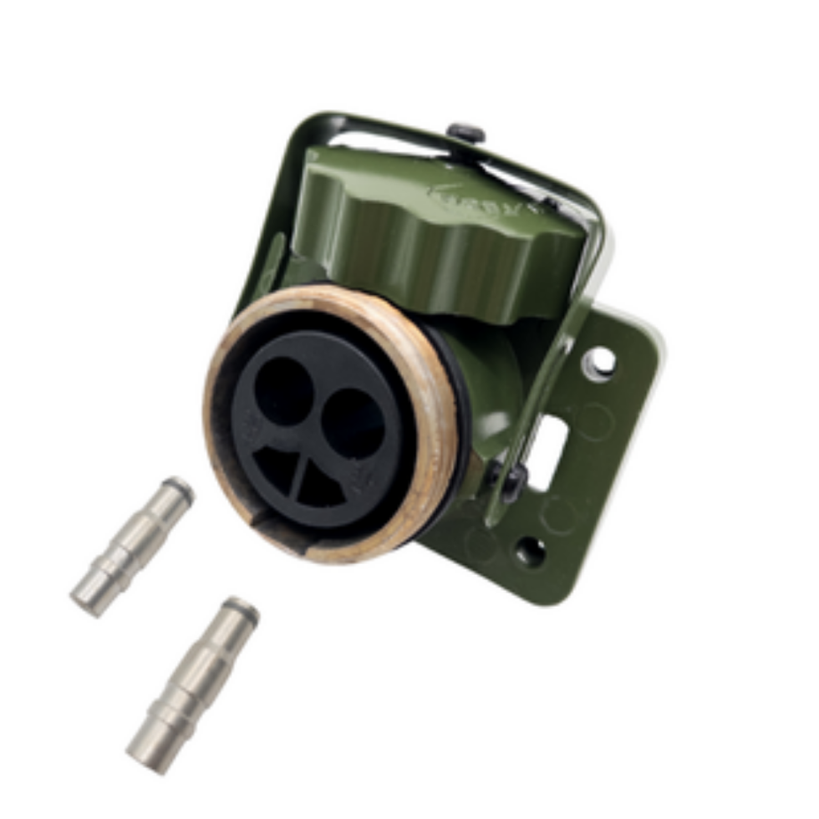 NATO Stecker - Steckdose 35mm² mit Gummidichtung SET 12/24V 2 Polig passend für Kabel mit Kontaktstiften