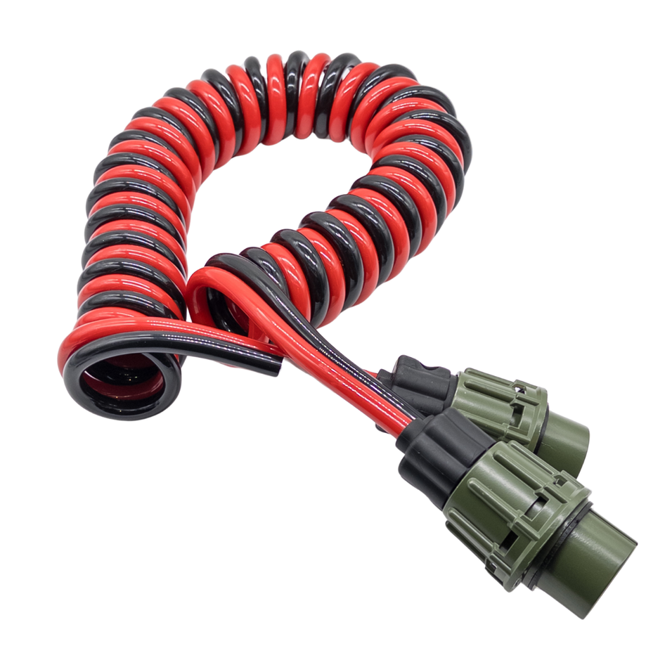 NATO 2 Polig Kabel/ Elektrowendel 35mm2 4 meter- 2.Stk 2 Polige Nato Steckdose Ink. Nato Gummidichuntg SET