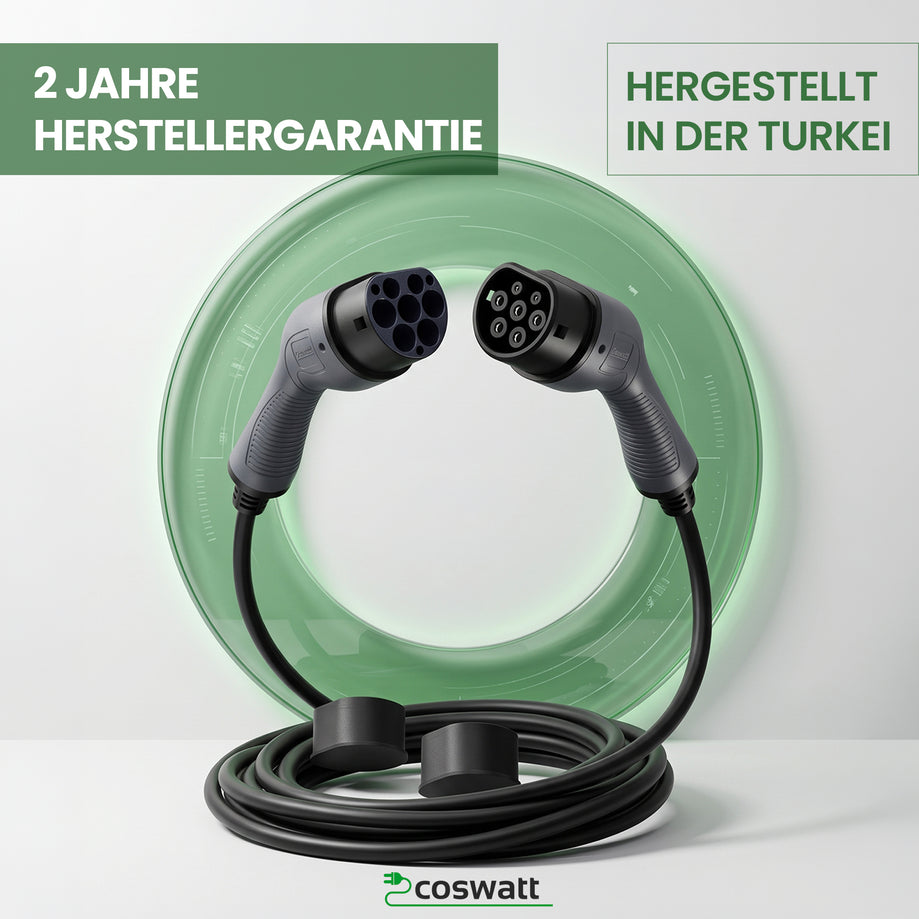 Typ 2 Ladekabel 22 kW – 32 A – 5 m – 3-phasig