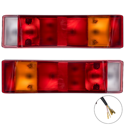 LKW Heckleuchte 24V mit Kabelanschluss Socket Set– 7-polig (Links) & 5-polig (Rechts) für MB, Actros, Atego, Axor, Unimog