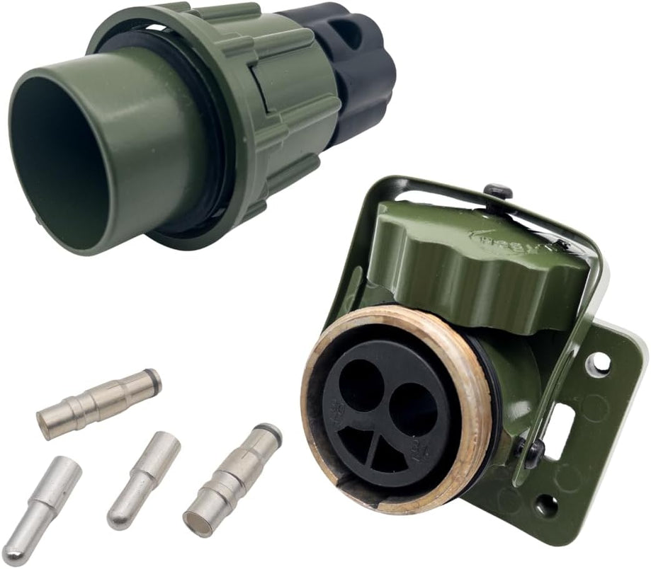 NATO Stecker - Steckdose 50mm² SET 12/24V 2 Polig passend für Kabel  mit Kontaktstiften