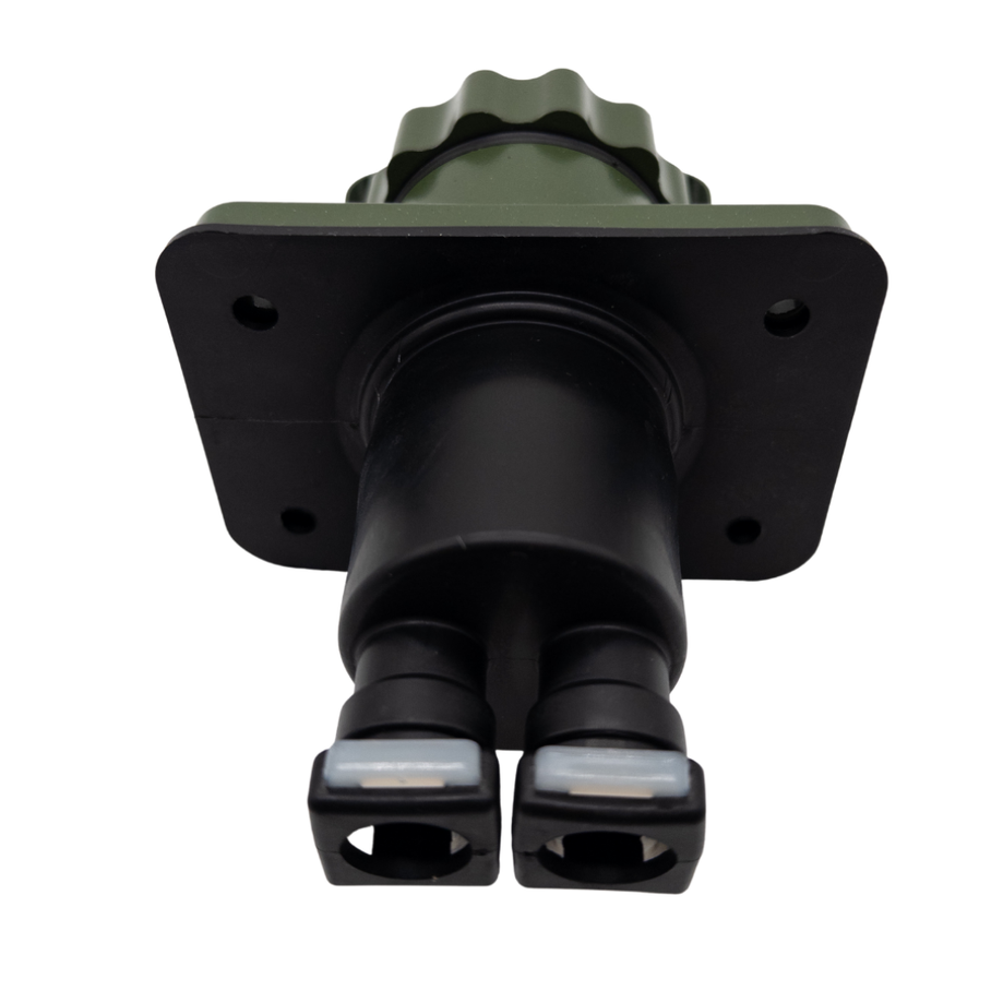 NATO Stecker - Steckdose 50mm²mit Gummidichtung SET 12/24V 2 Polig passend für Kabel mit Kontaktstiften