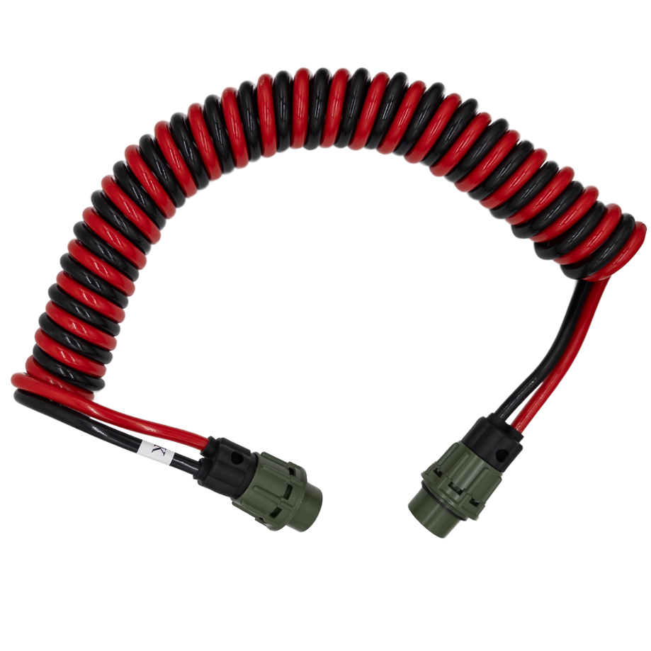 NATO Kabel/ Elektrowendel 50mm2, 4 meter, 2 polig, 12/24V mit 2 Steckern